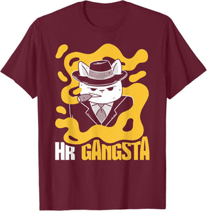 HR Gangsta Costume Funny Human Resource T-Shirt - T-Shirt | Maroon