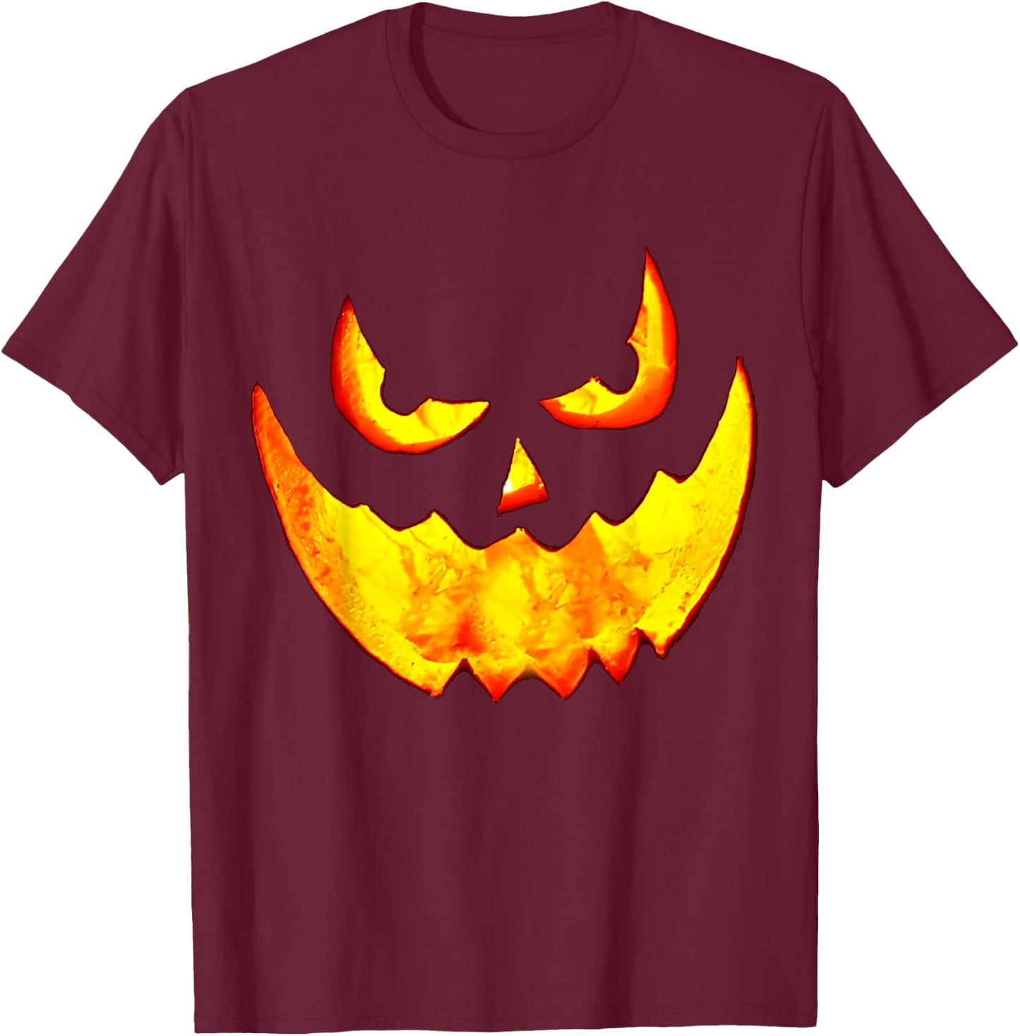 Jack O Lantern Scary Pumpkin Halloween Costume T-Shirt - T-Shirt | Maroon