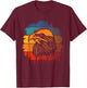 Falcon Retro Men Women Falconry Hunting Falconer T-Shirt - T-Shirt | Maroon