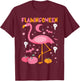 Happy Flamingoween Pink Flamingo Halloween Skeleton Spooky T-Shirt - T-Shirt | Maroon