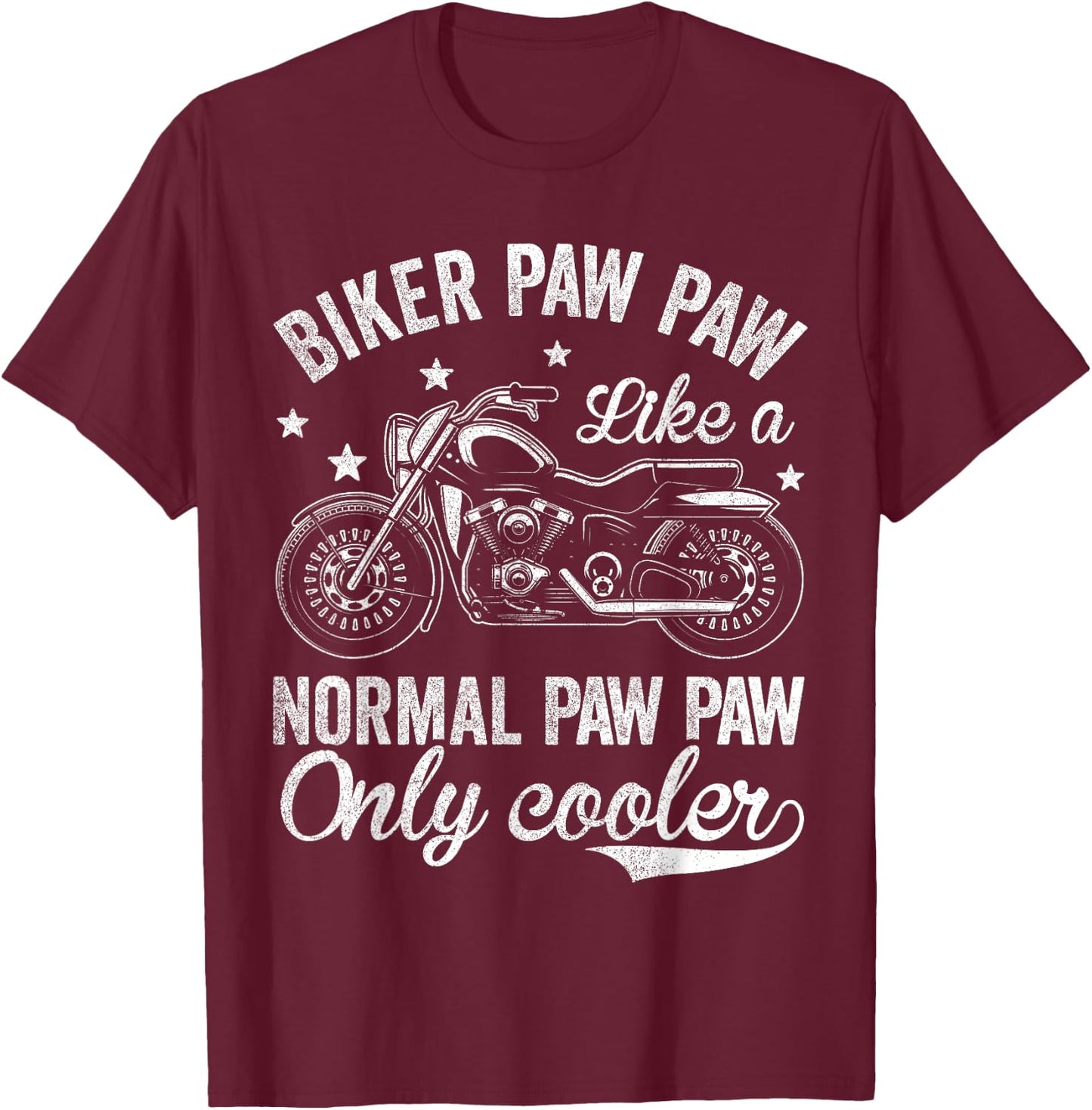 Vintage Motorcycle Shirts , Bike Riders Biker Paw Paw T-Shirt - T-Shirt | Maroon