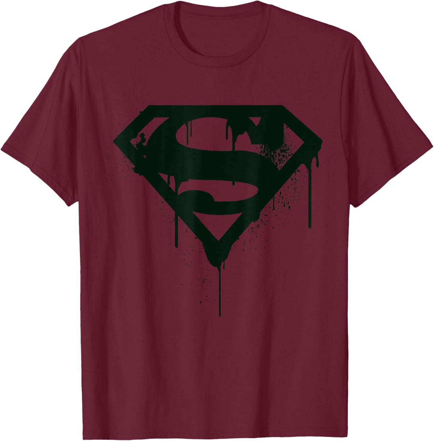 DC Superman Logo Doomsday Graffiti T-Shirt - T-Shirt | Maroon