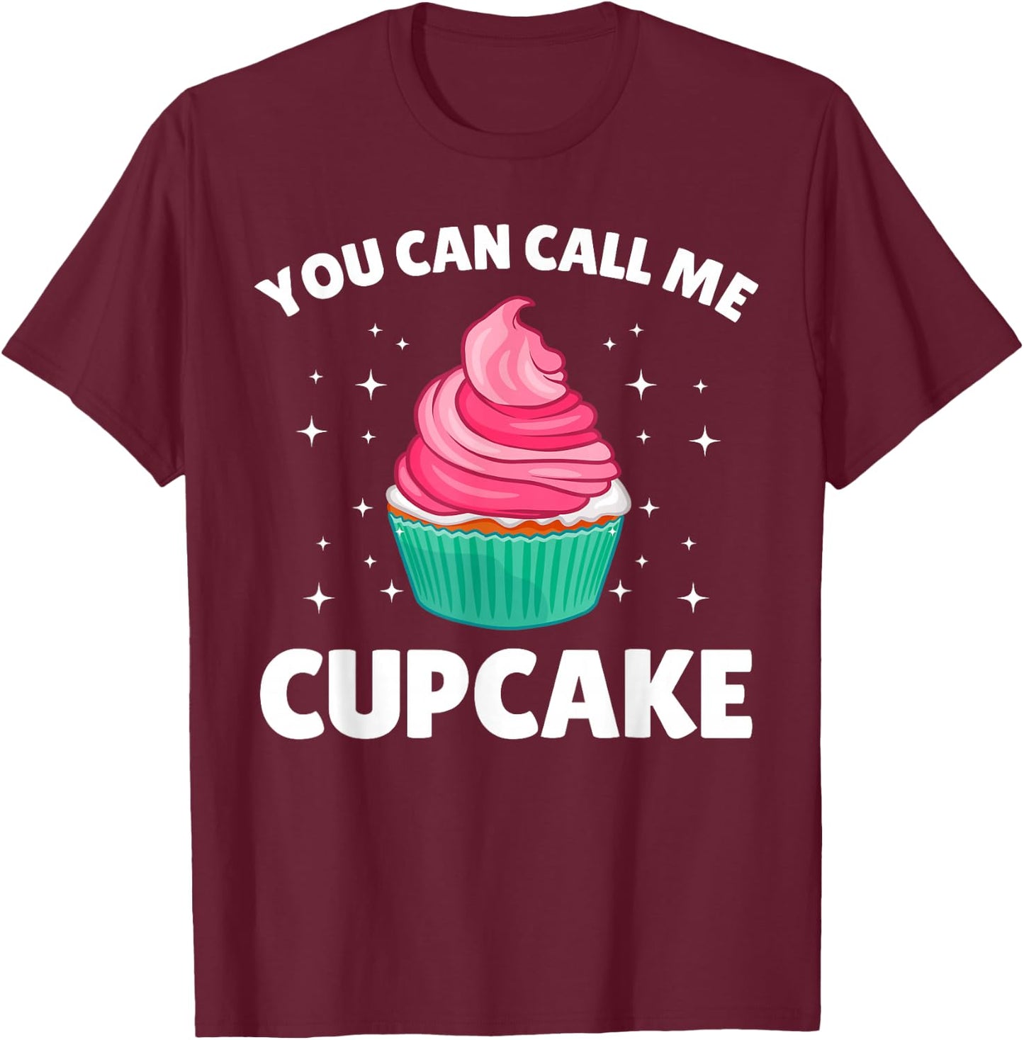 Cute Cupcake Art Women Kids Cake Baker Sweet Cupcake T-Shirt - T-Shirt | Maroon