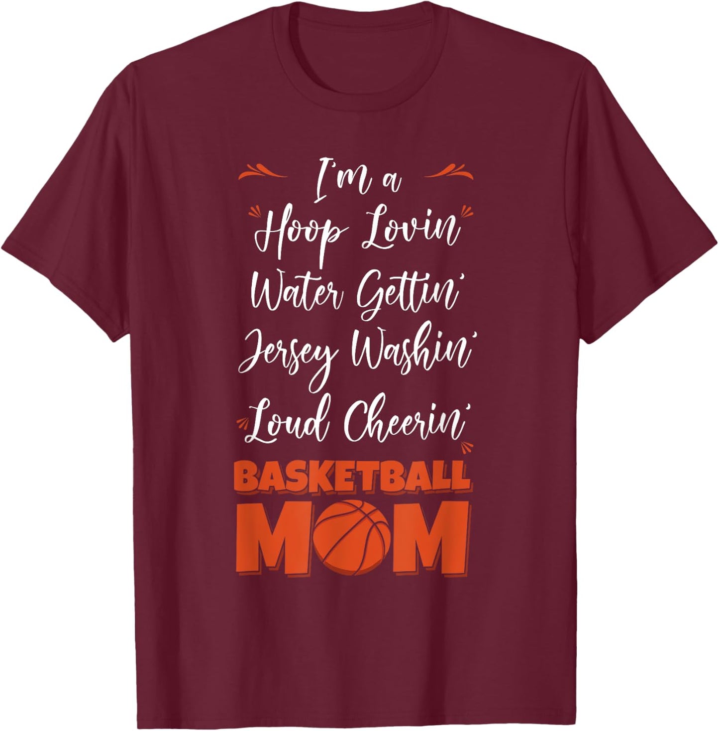 Basketball Mom Busy Sport Player Mother's Day T-Shirt - T-Shirt | Maroon