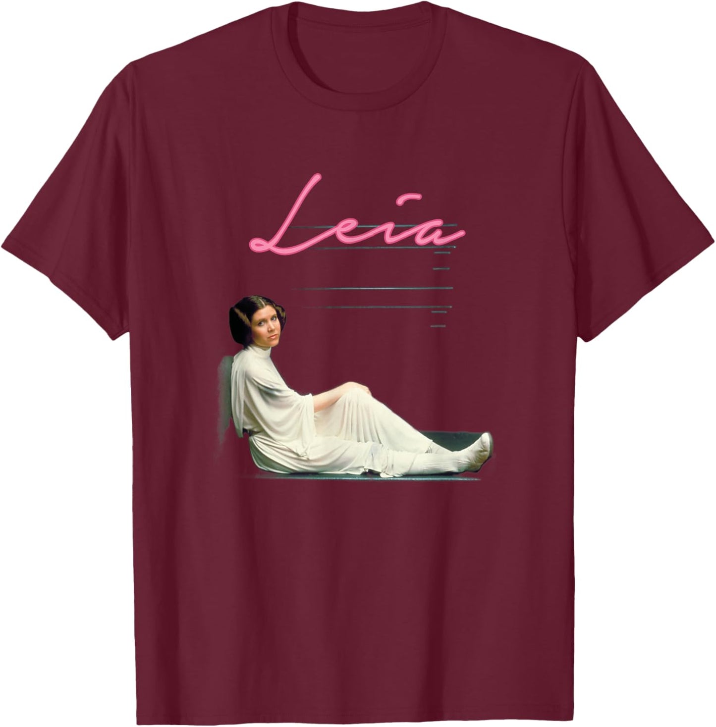 Star Wars Princess Leia Classic Pretty Shot Portrait T-Shirt - T-Shirt | Maroon