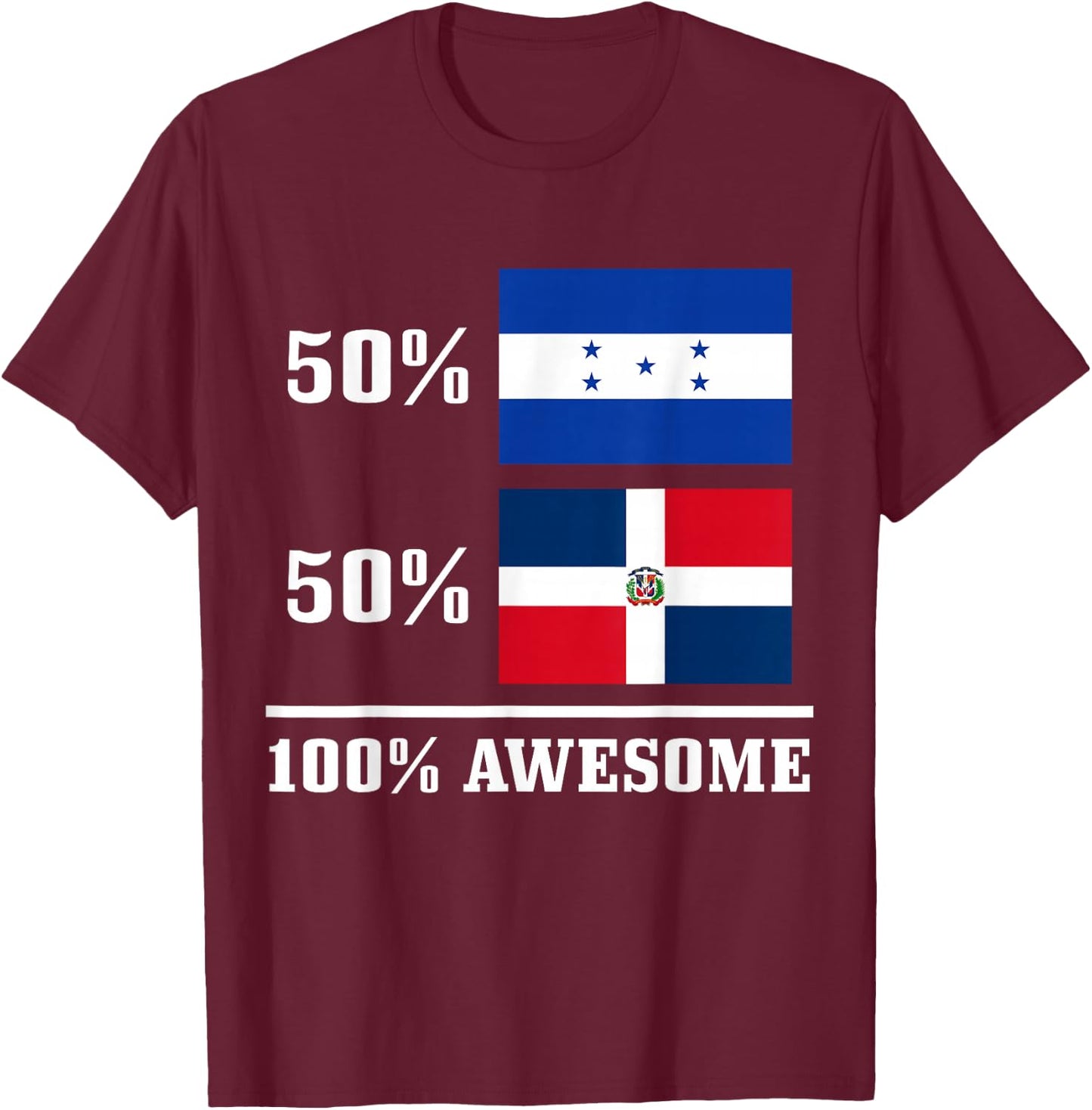 Honduras Dominican Republic Honduran Flag Pride Heritage T-Shirt - T-Shirt | Maroon