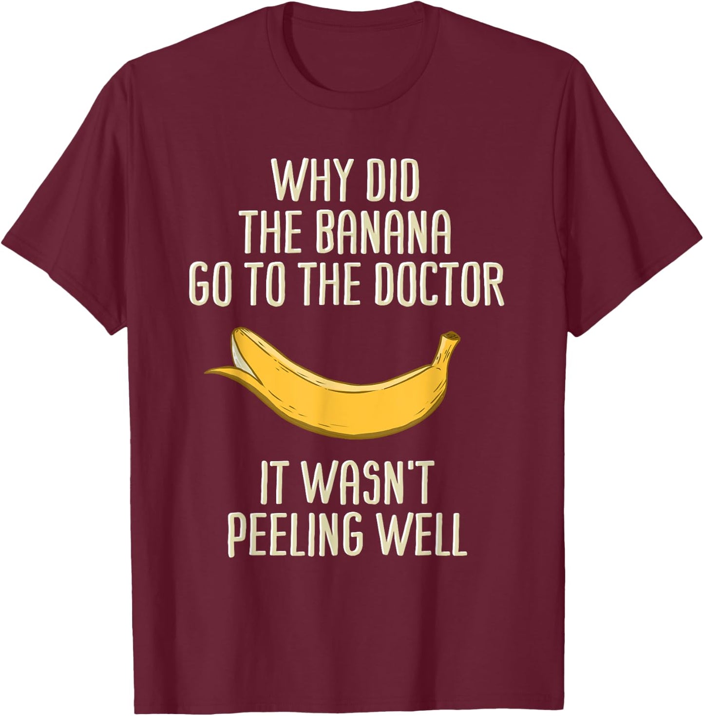 Banana Sunglasses Smiling Face Fruit Lover T-Shirt - T-Shirt | Maroon