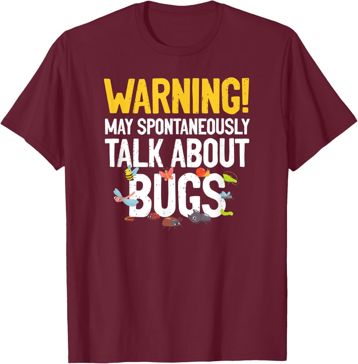 Cool Bug Women Insect Lady Bug Lover Moth Entomology T-Shirt - T-Shirt | Maroon