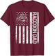 Raccoon Dad American USA Flag Funny Pet Raccoon Lover T-Shirt - T-Shirt | Maroon