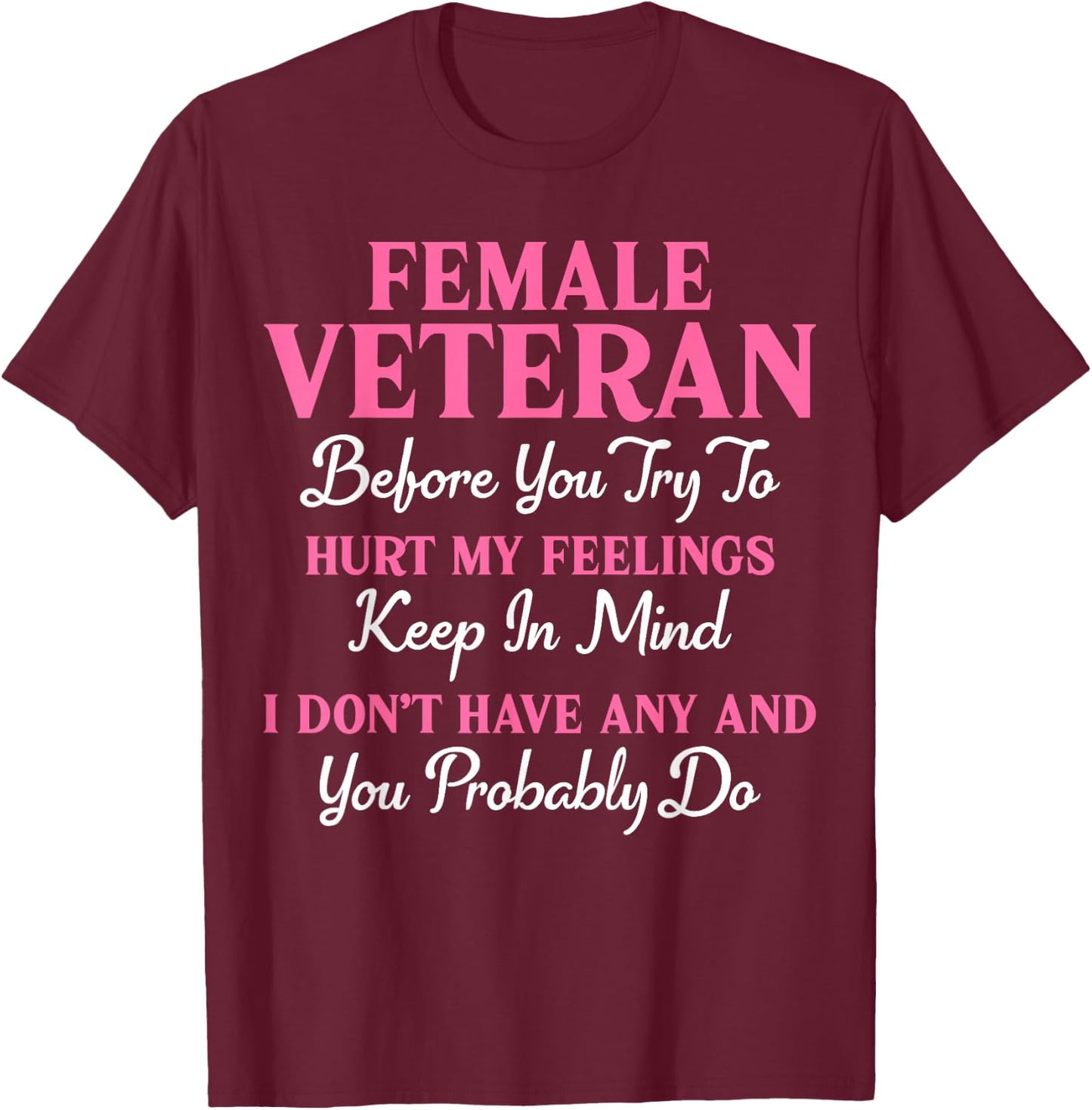 Female Veteran Retired Military Women Veteran Mother Grandma T-Shirt - T-Shirt | Maroon