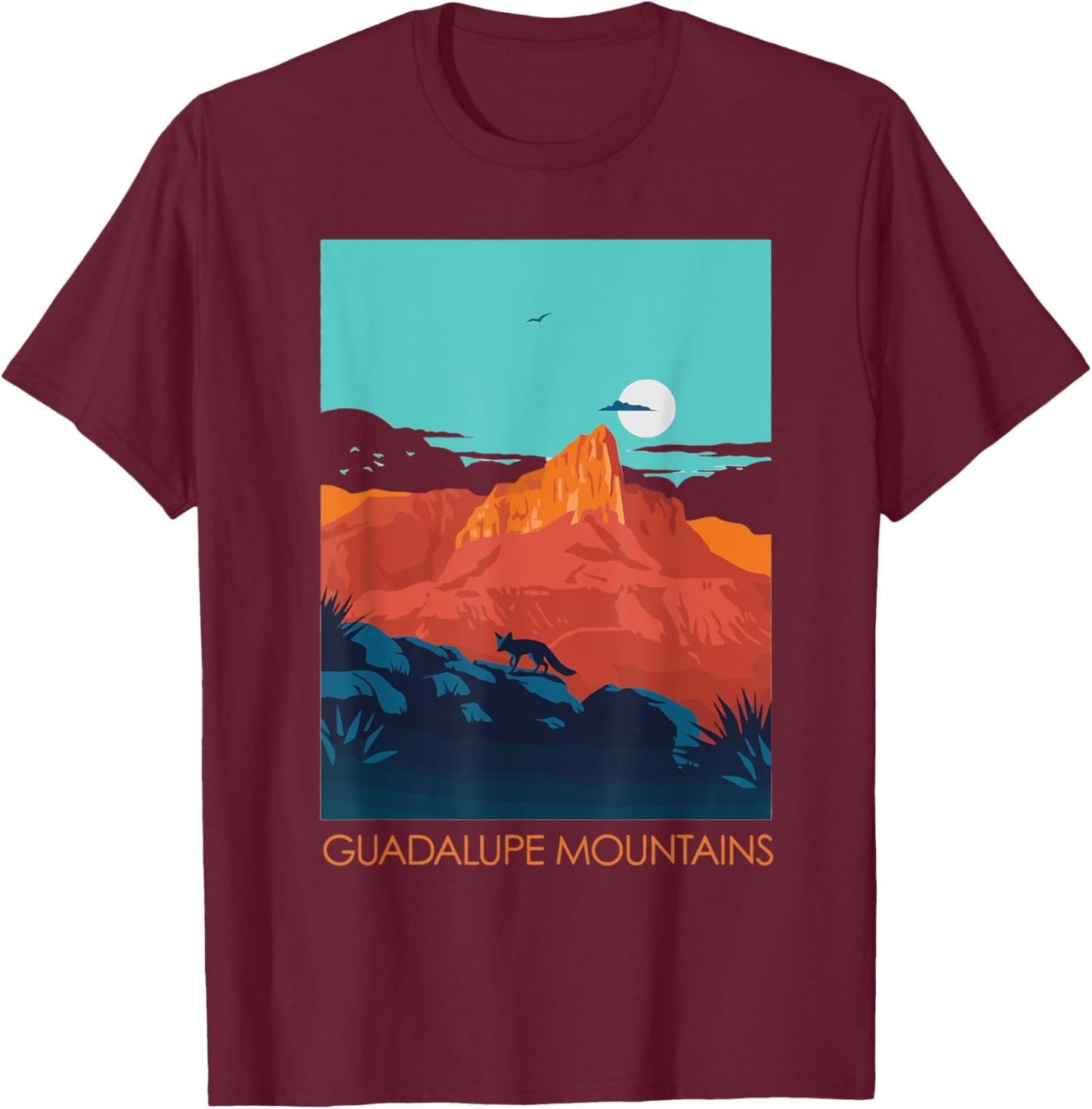 Guadalupe Mountains National Park Texas TX T-Shirt - T-Shirt | Maroon