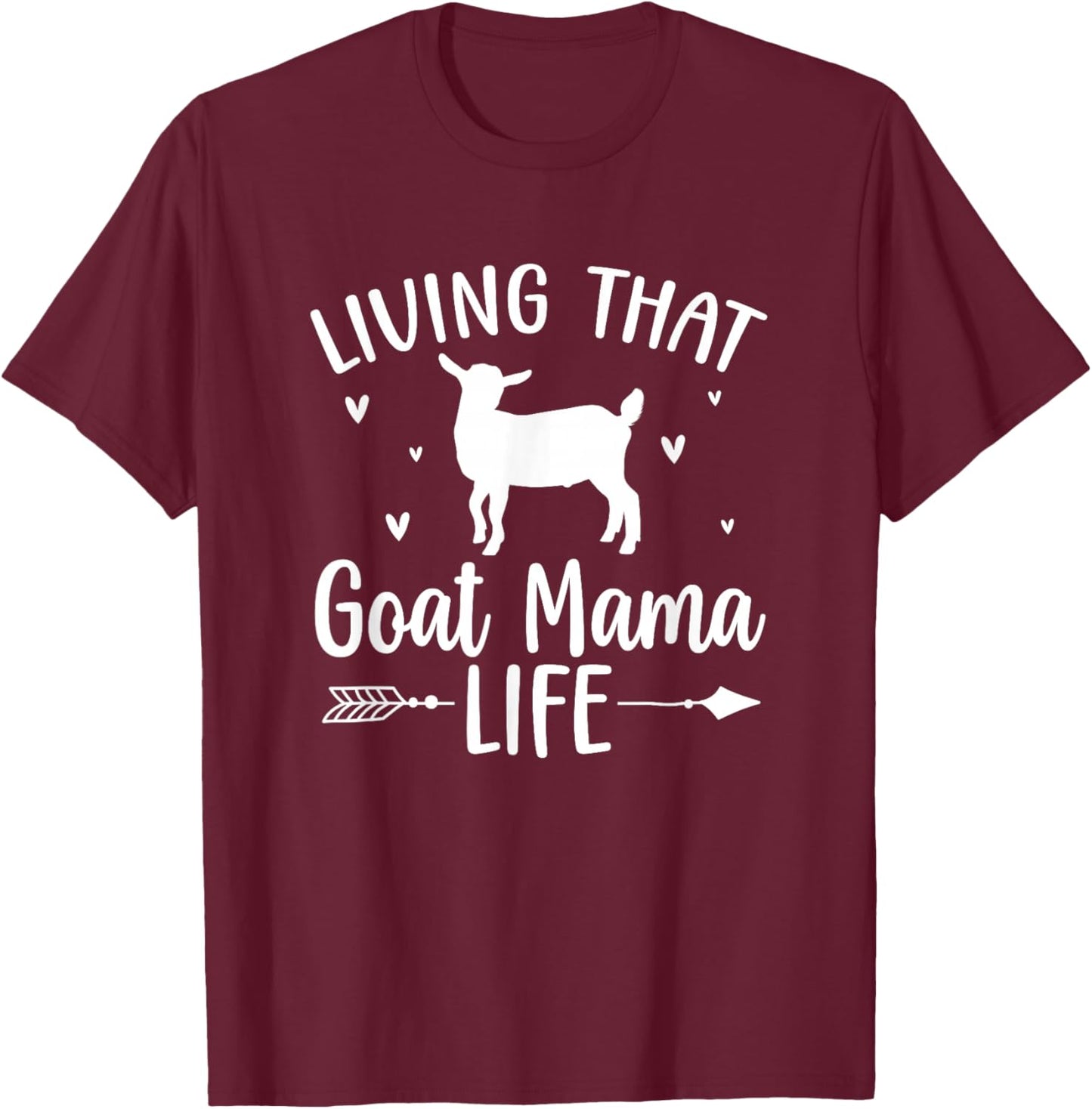 Proud Goat Mama Goat Mom Goat Lover Goat Owner T-Shirt - T-Shirt | Maroon