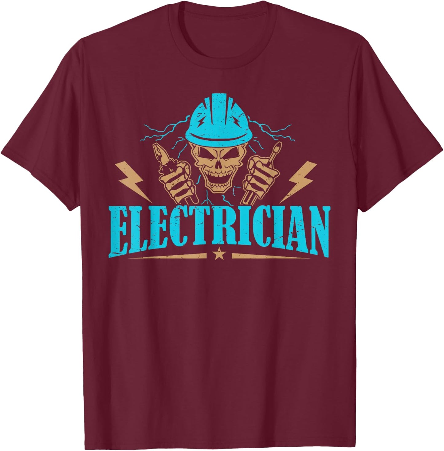 Electrician - Funny Electrician T-Shirt - T-Shirt | Maroon