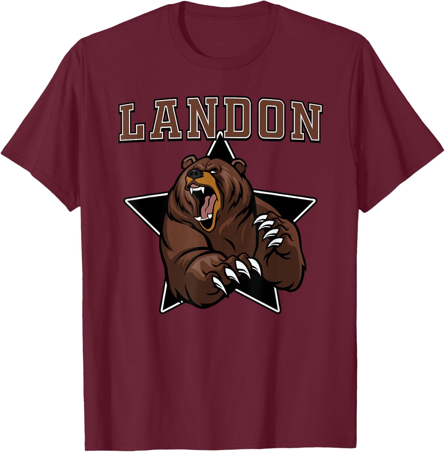 Landon Bears High School Team Spirit T-Shirt - T-Shirt | Maroon
