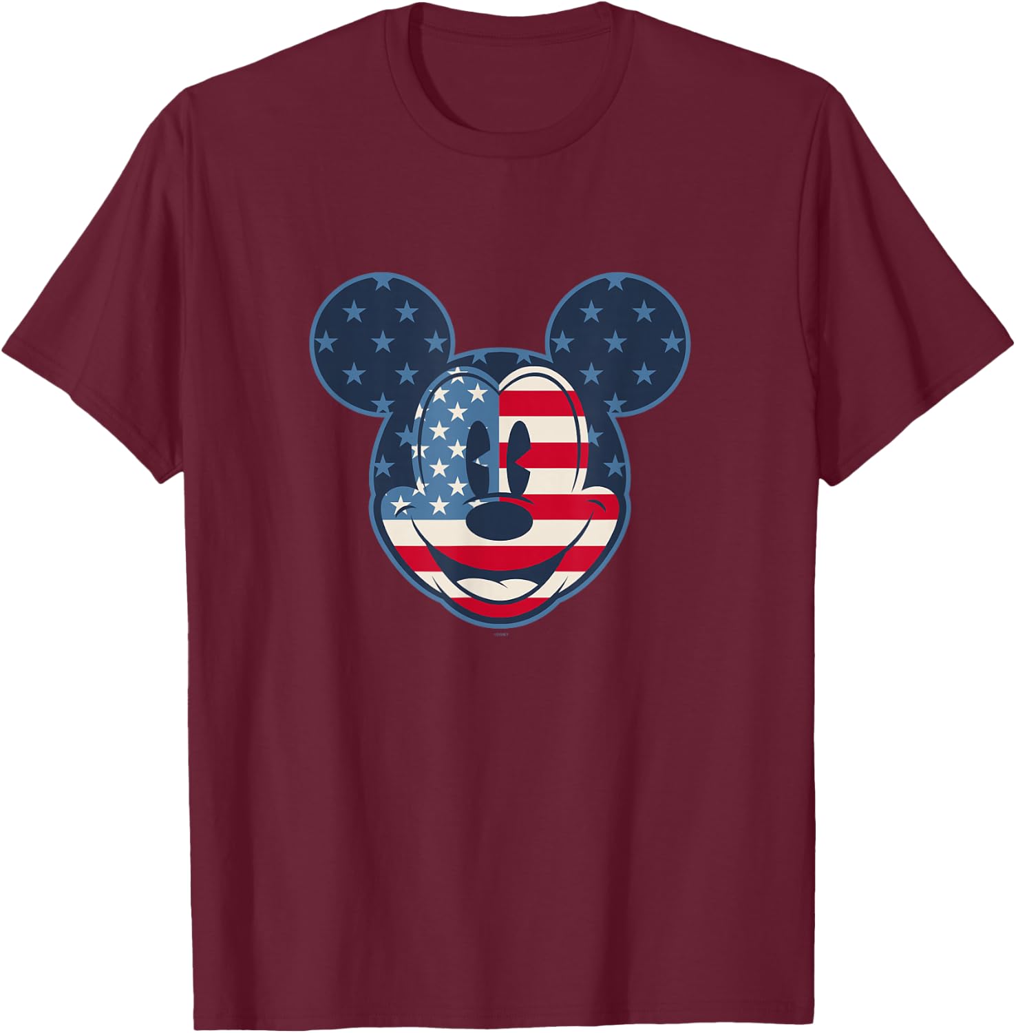 Disney Mickey Mouse Vintage Americana Fourth of July T-Shirt - T-Shirt | Maroon