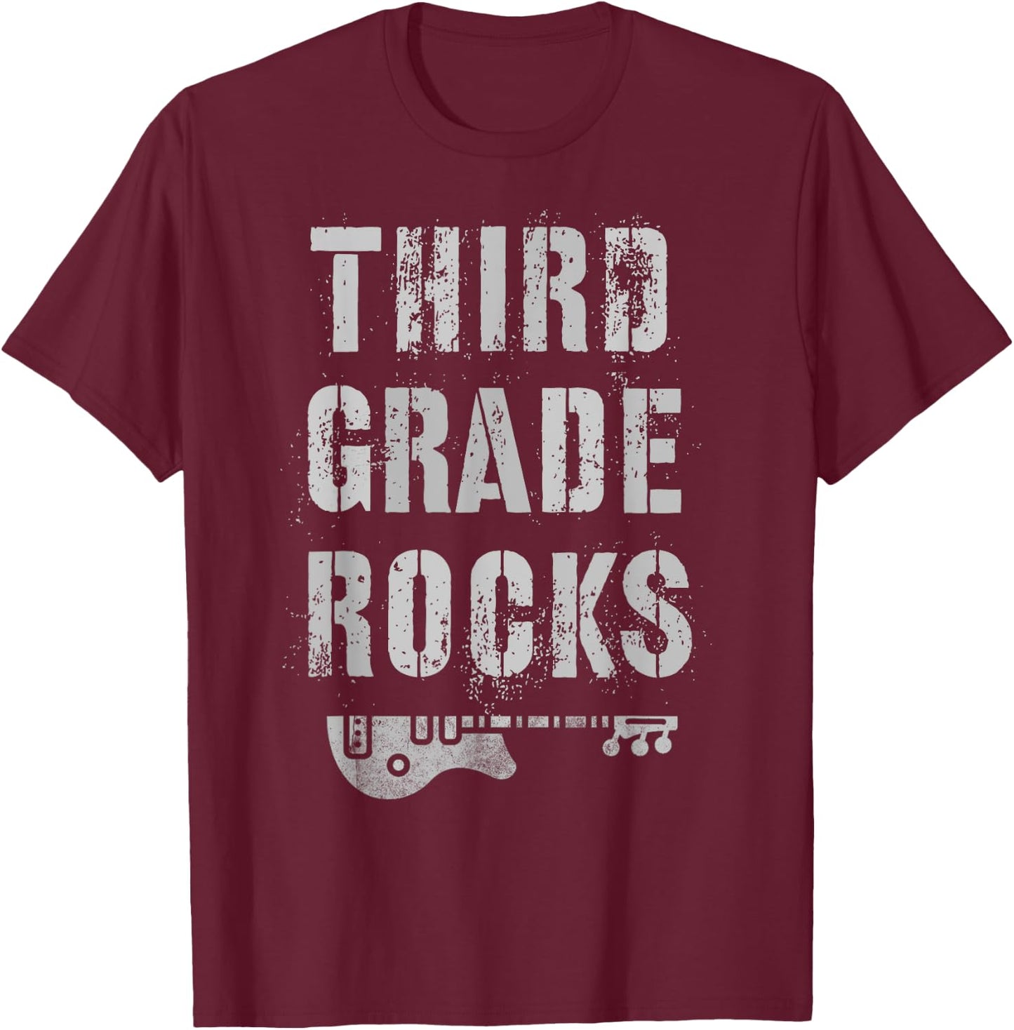 3rd GRADE ROCKS Teacher Rockstar Third Graders Is My Jam Women Girls Kids T-Shirt - T-Shirt | Maroon