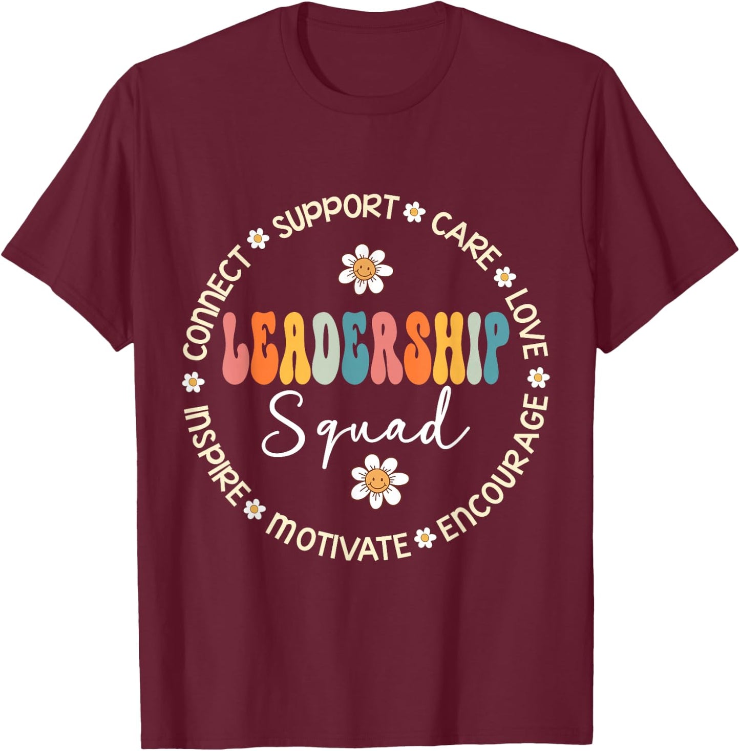 Leadership Admin Leader Boss Manager CEO Leadership Squad T-Shirt - T-Shirt | Maroon