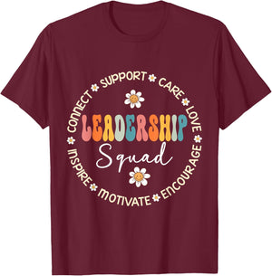 Leadership Admin Leader Boss Manager CEO Leadership Squad T-Shirt - T-Shirt | Maroon