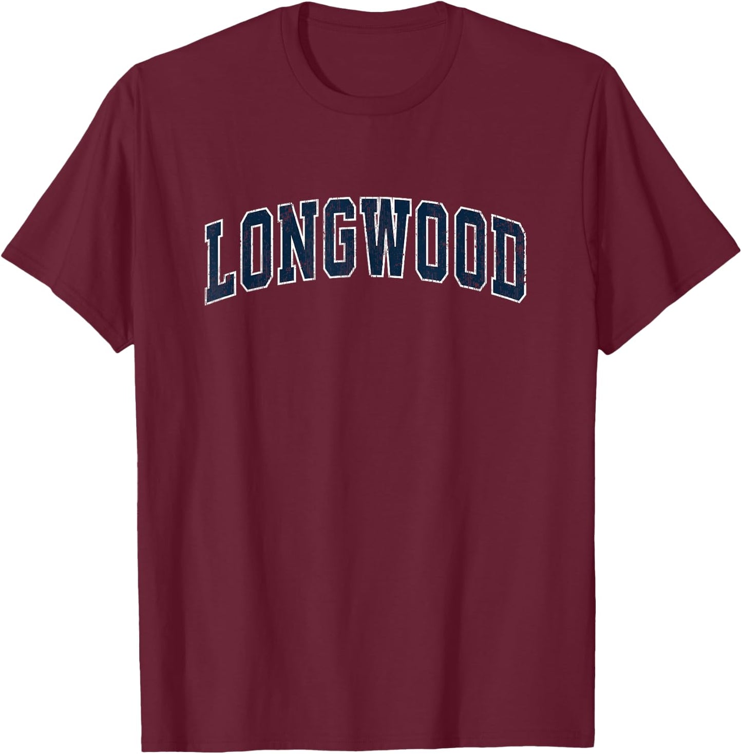 Longwood Florida FL Vintage Sports Design Navy Design T-Shirt - T-Shirt | Maroon