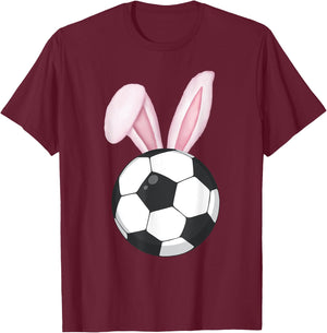 Easter Soccer Ball Easter Day Funny Easter Bunny Soccer T-Shirt - T-Shirt | Maroon
