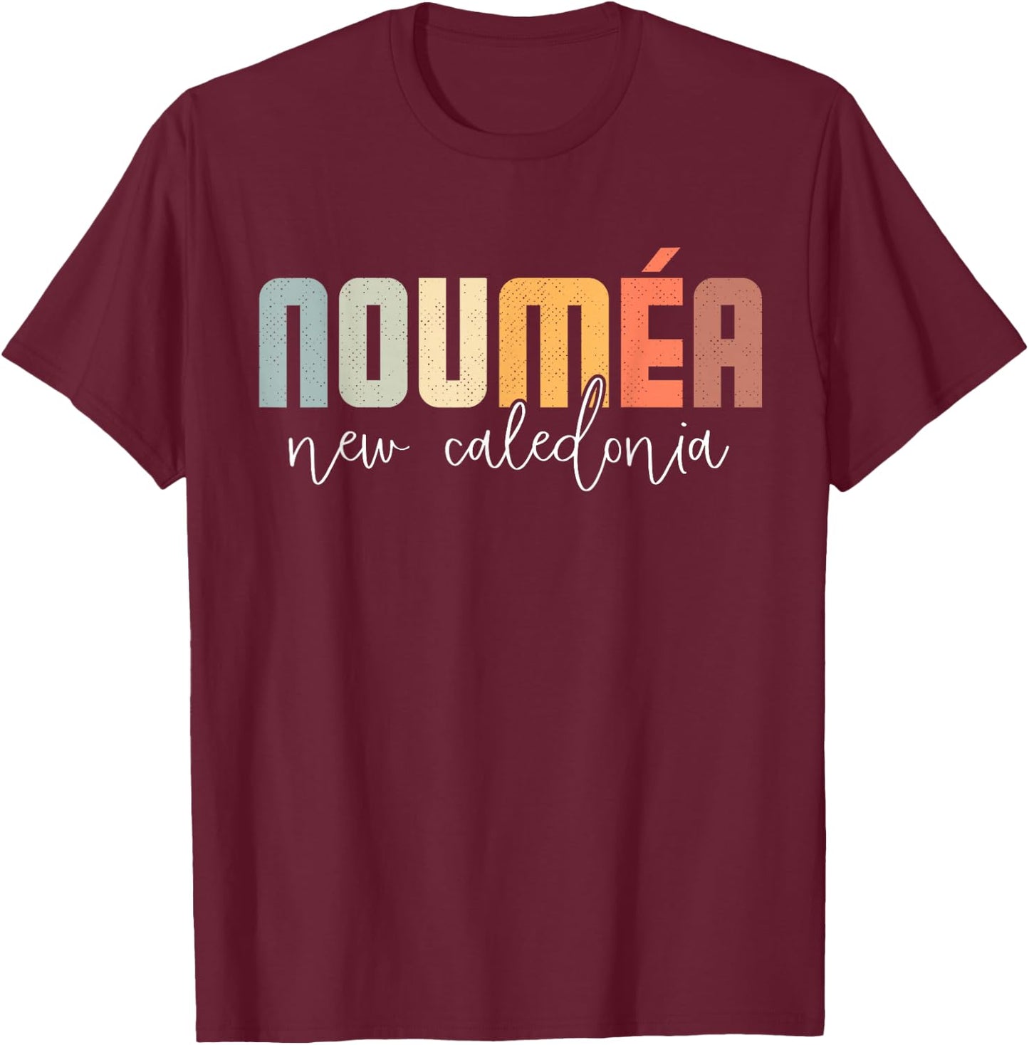 Nouméa New Caledonia Retro Vintage T-Shirt - T-Shirt | Maroon