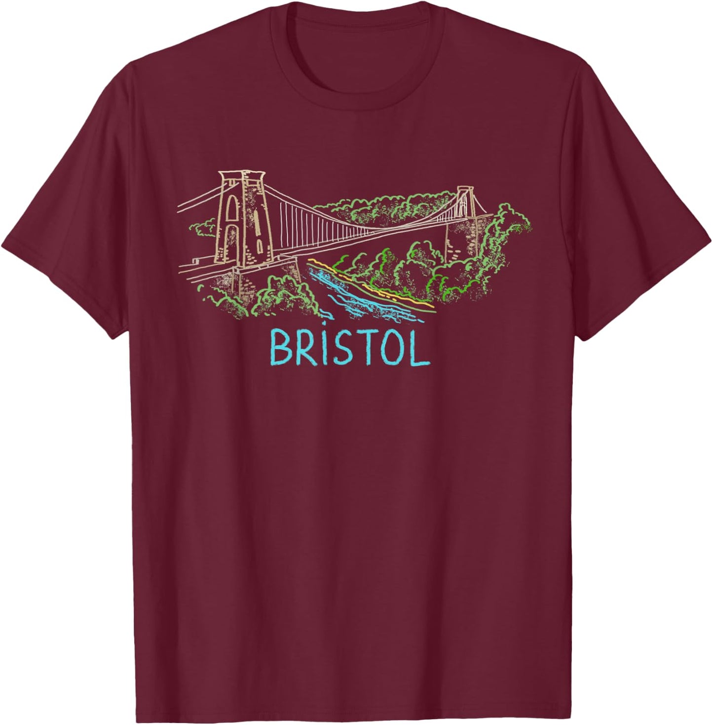 Bristol City England UK souvenir gift women T-Shirt - T-Shirt | Maroon