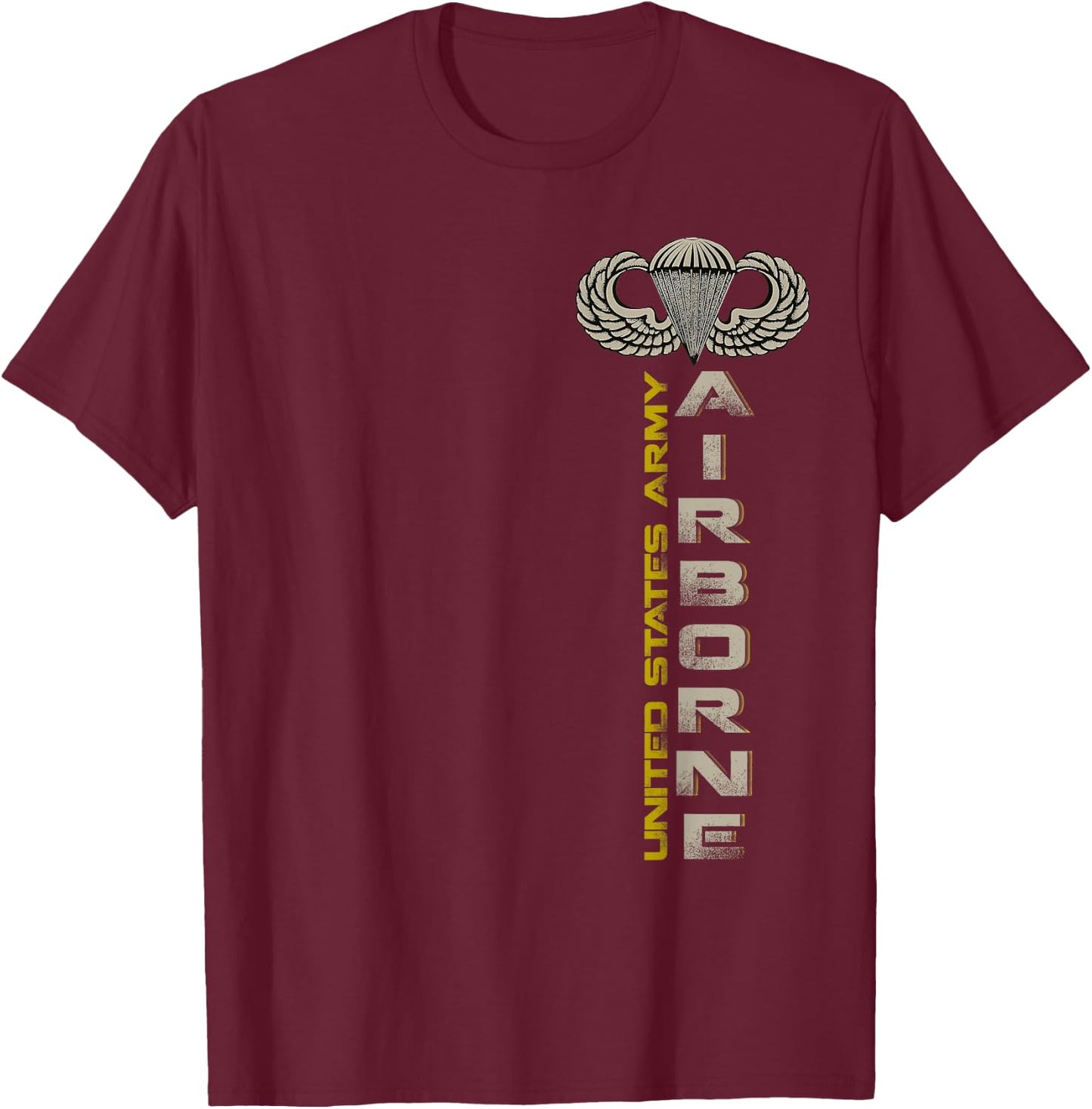 U.S Army Airborne Division Paratrooper Shirts Veterans Day T-Shirt - T-Shirt | Maroon