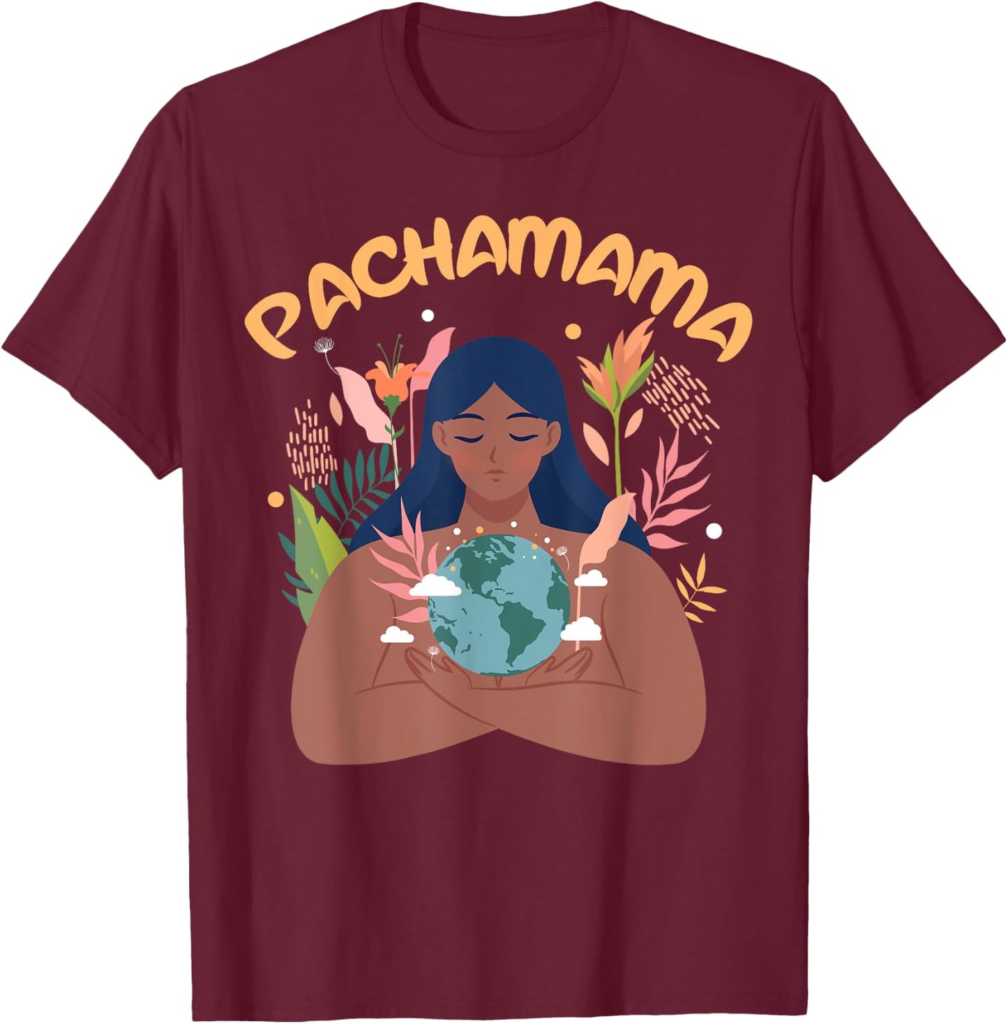 La Pachamama Indigenous Mother Earth Latino Quechua Aymara T-Shirt - T-Shirt | Maroon