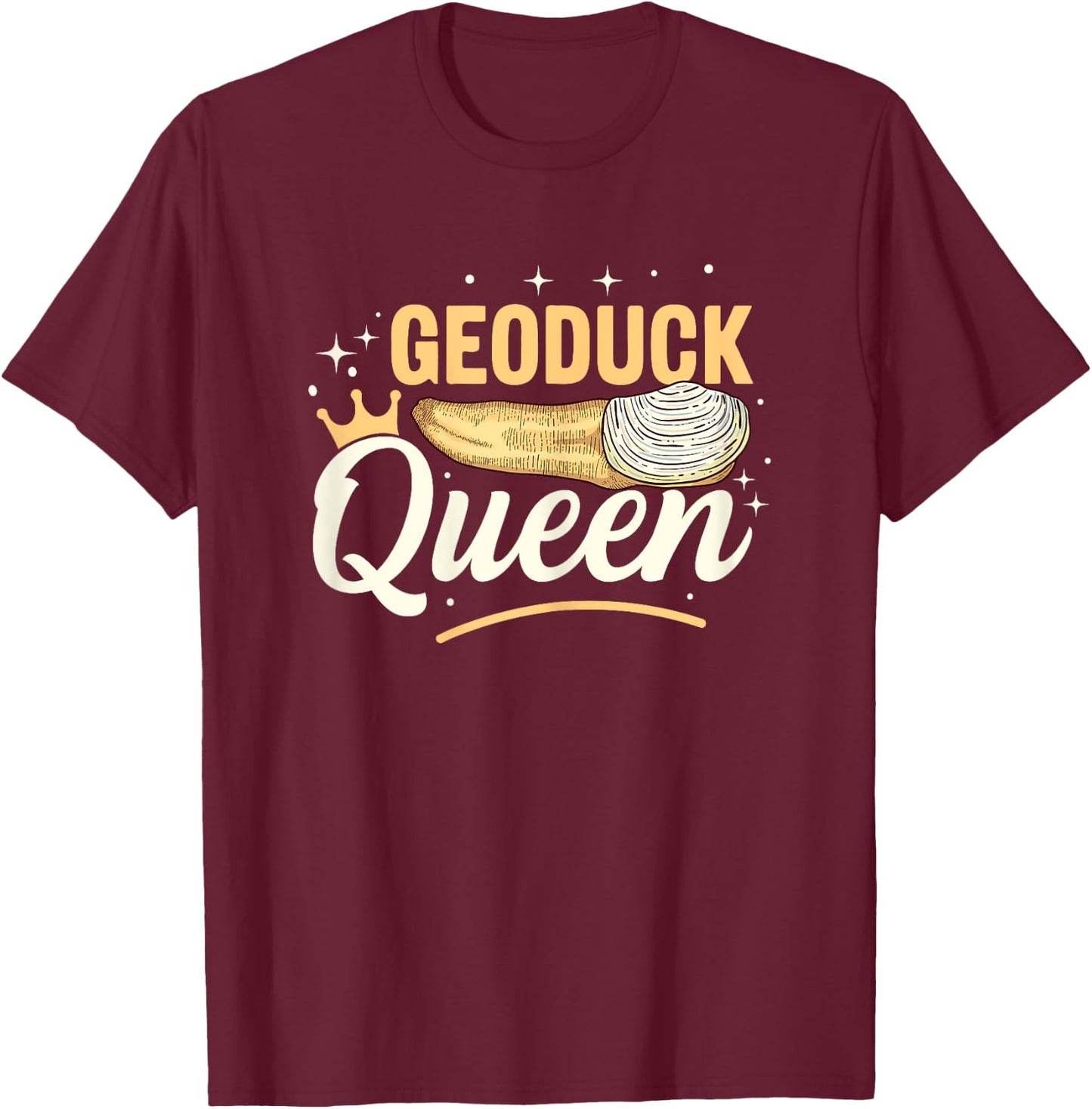 Geoduck Queen Design for a Geoduck Girl T-Shirt - T-Shirt | Maroon