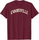 Evansville Indiana- Throwback Design - Vintage Worn Classic T-Shirt - T-Shirt | Maroon