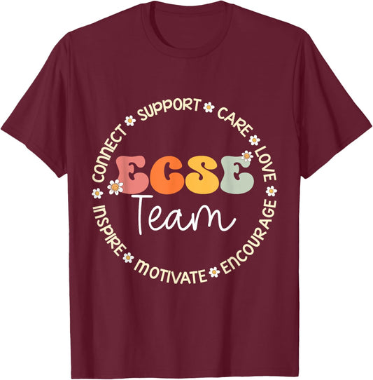 ECSE Team Appreciation Week Back to School T-Shirt - T-Shirt | Maroon