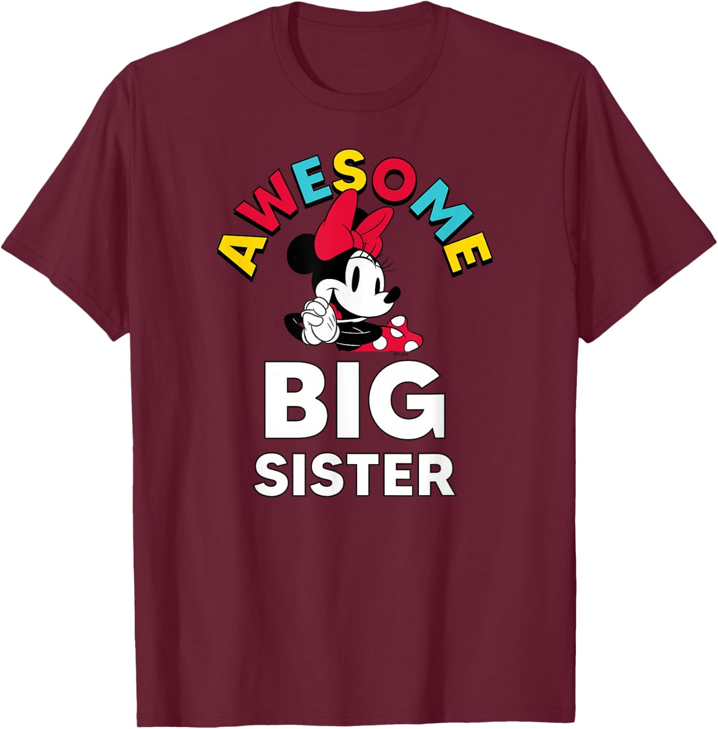 Disney - Awesome Big Sister T-Shirt - T-Shirt | Maroon