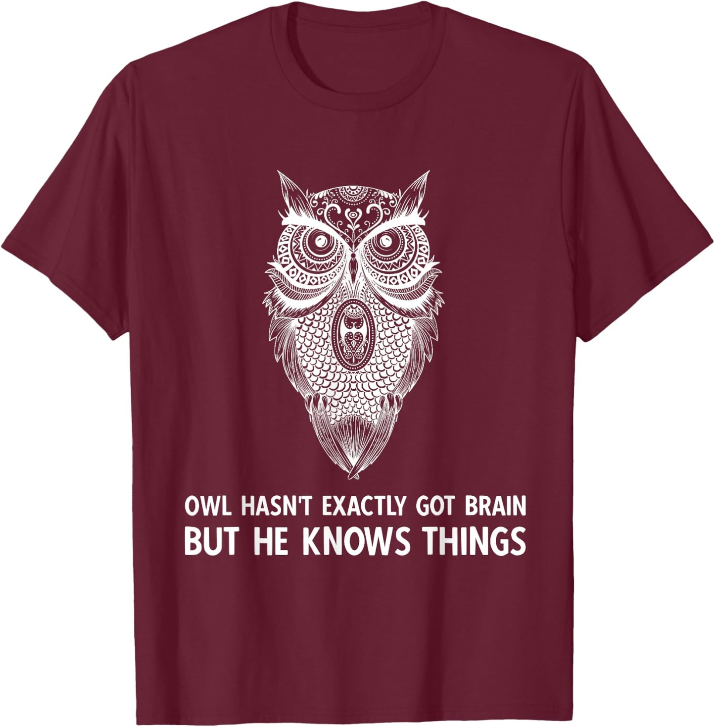 The Magnus Archives White Owl Saying T-Shirt - T-Shirt | Maroon