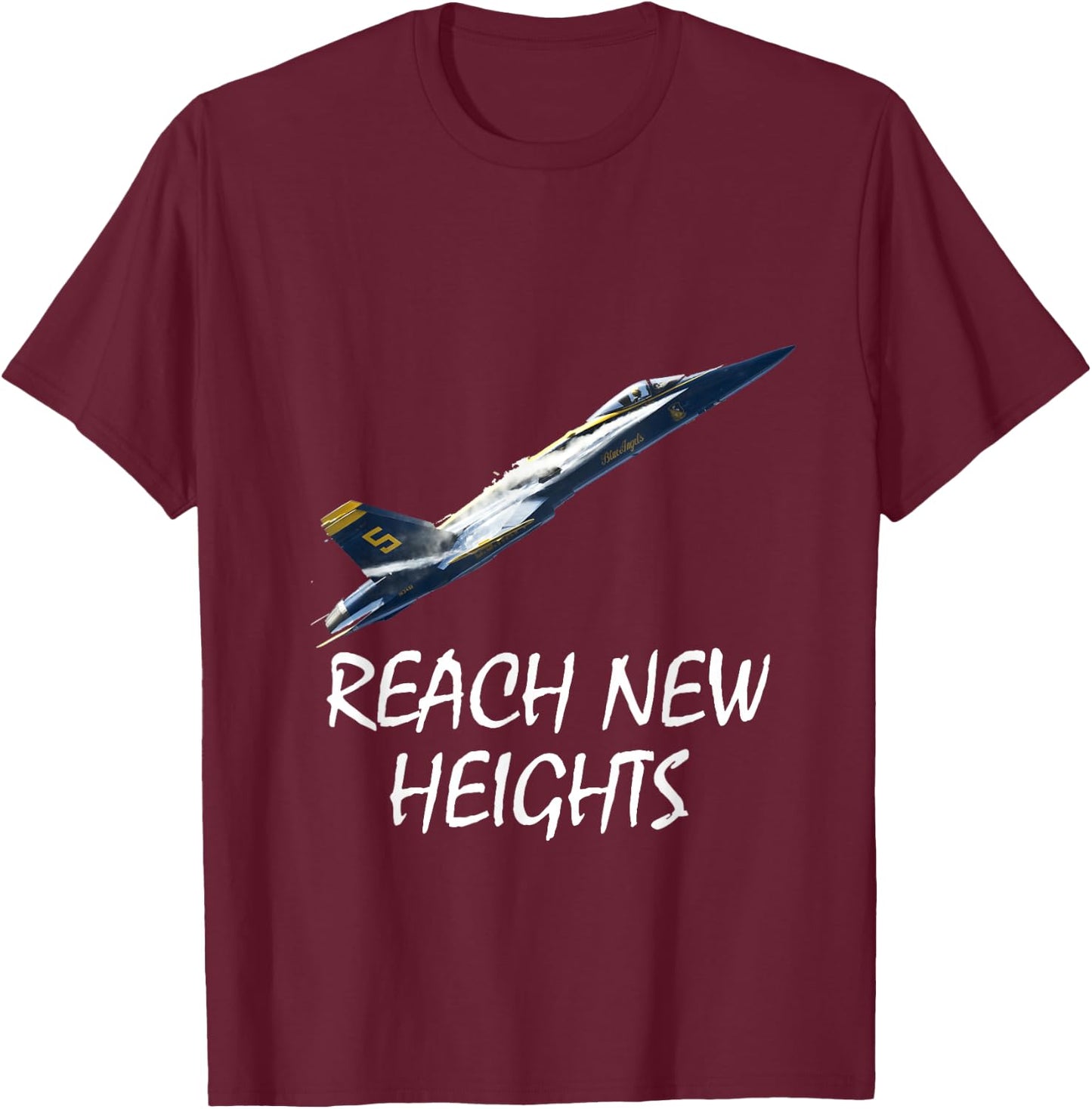 Reach New Heights Blue Angel T-Shirt - T-Shirt | Maroon