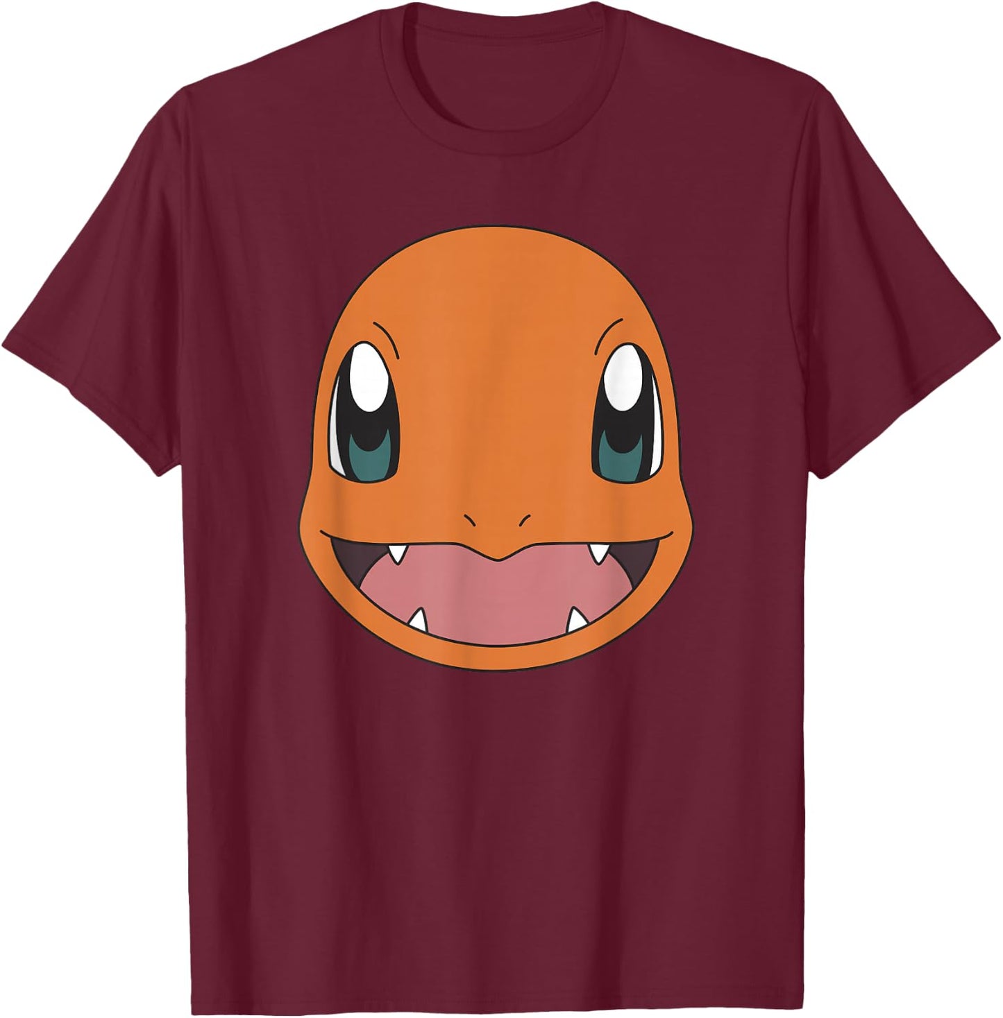 Pokémon Charmander Big Face Smile T-Shirt - T-Shirt | Maroon