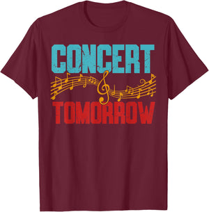 Concert Tomorrow Black -Adults T-Shirt - T-Shirt | Maroon