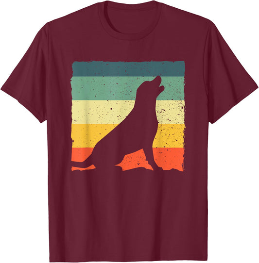 Cool Labrador Art Women Vintage Labrador Retriever T-Shirt - T-Shirt | Maroon