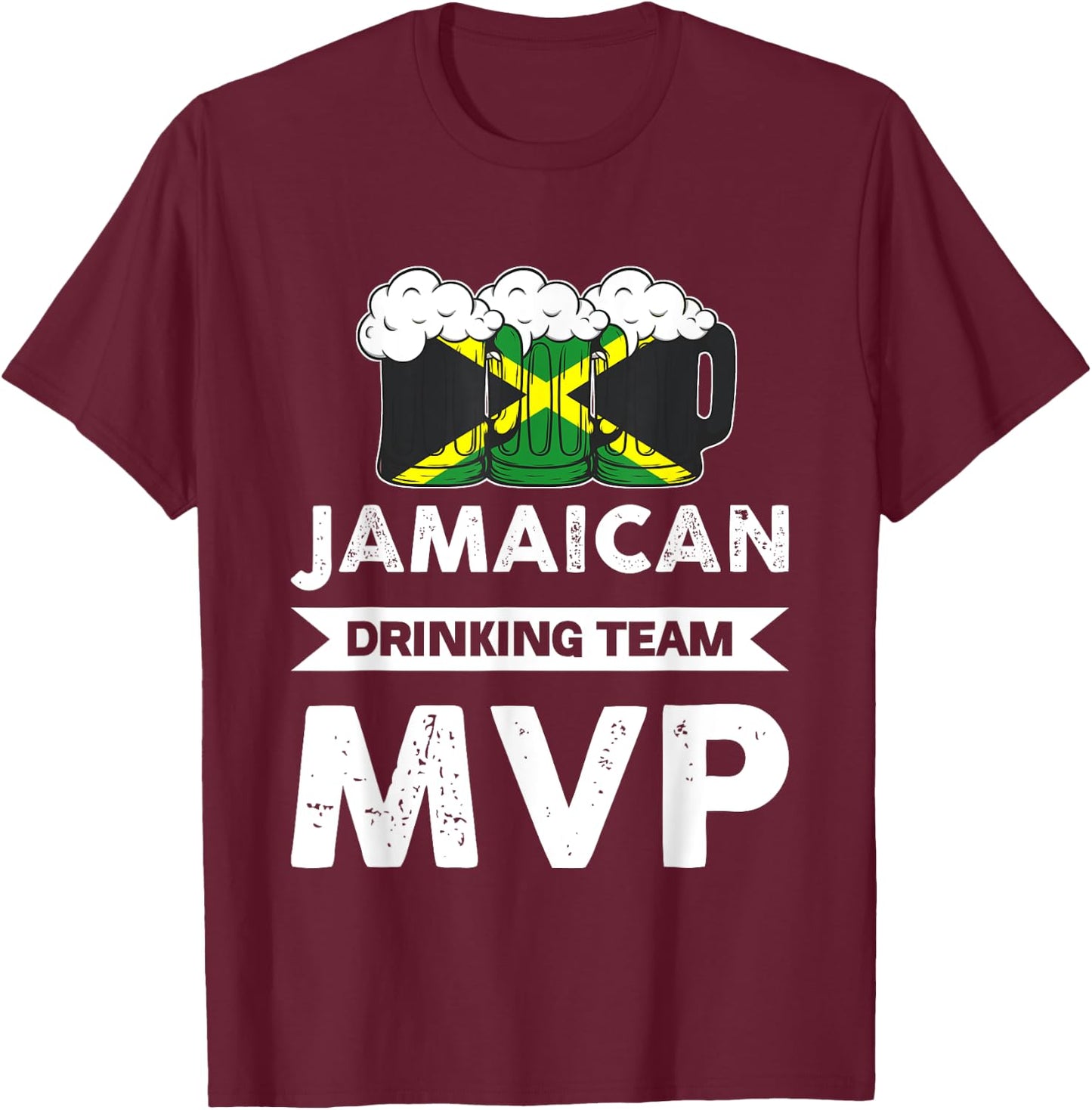 Jamaican Drinking Team MVP Jamaica T-Shirt - T-Shirt | Maroon