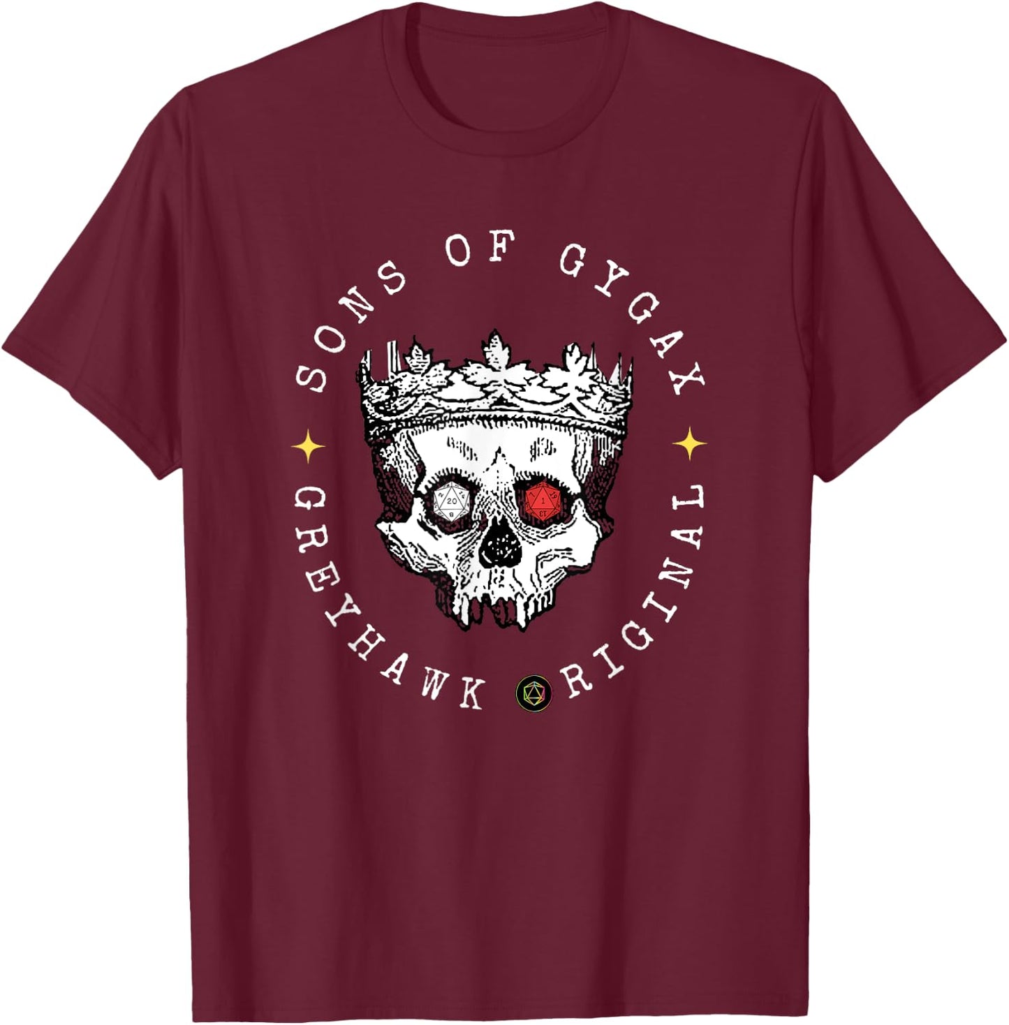 Bandit's Keep Sons of Gygax Greyhawk Original T-Shirt - T-Shirt | Maroon