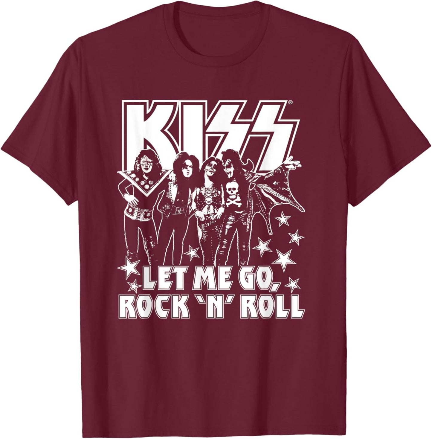 KISS - Let Me Go T-Shirt - T-Shirt | Maroon