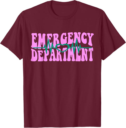 Certified Emergency Room Nurse School Technician ER Doctor T-Shirt - T-Shirt | Maroon