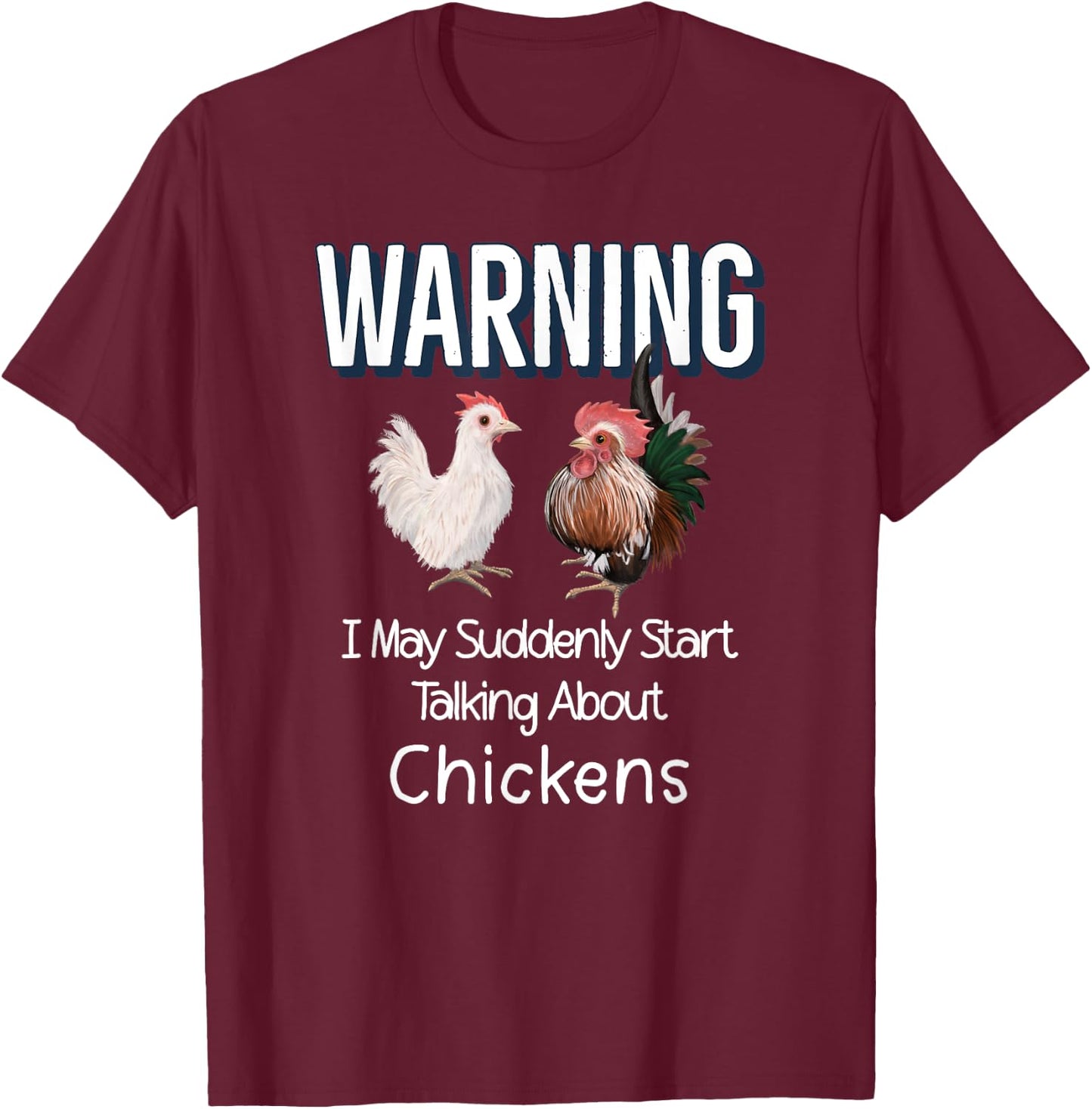 Serama Chicken Lovers Hen & Rooster Funny Chicken Farmer T-Shirt - T-Shirt | Maroon