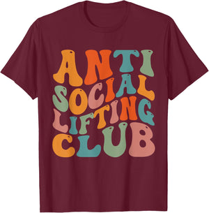 Anti Social Lifting Club T-Shirt - T-Shirt | Maroon