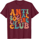 Anti Social Lifting Club T-Shirt - T-Shirt | Maroon