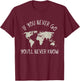 Ozdilh Black Women's 'If You Never Go, You'll Never Know' Traveler T-Shirt - T-Shirt | Maroon