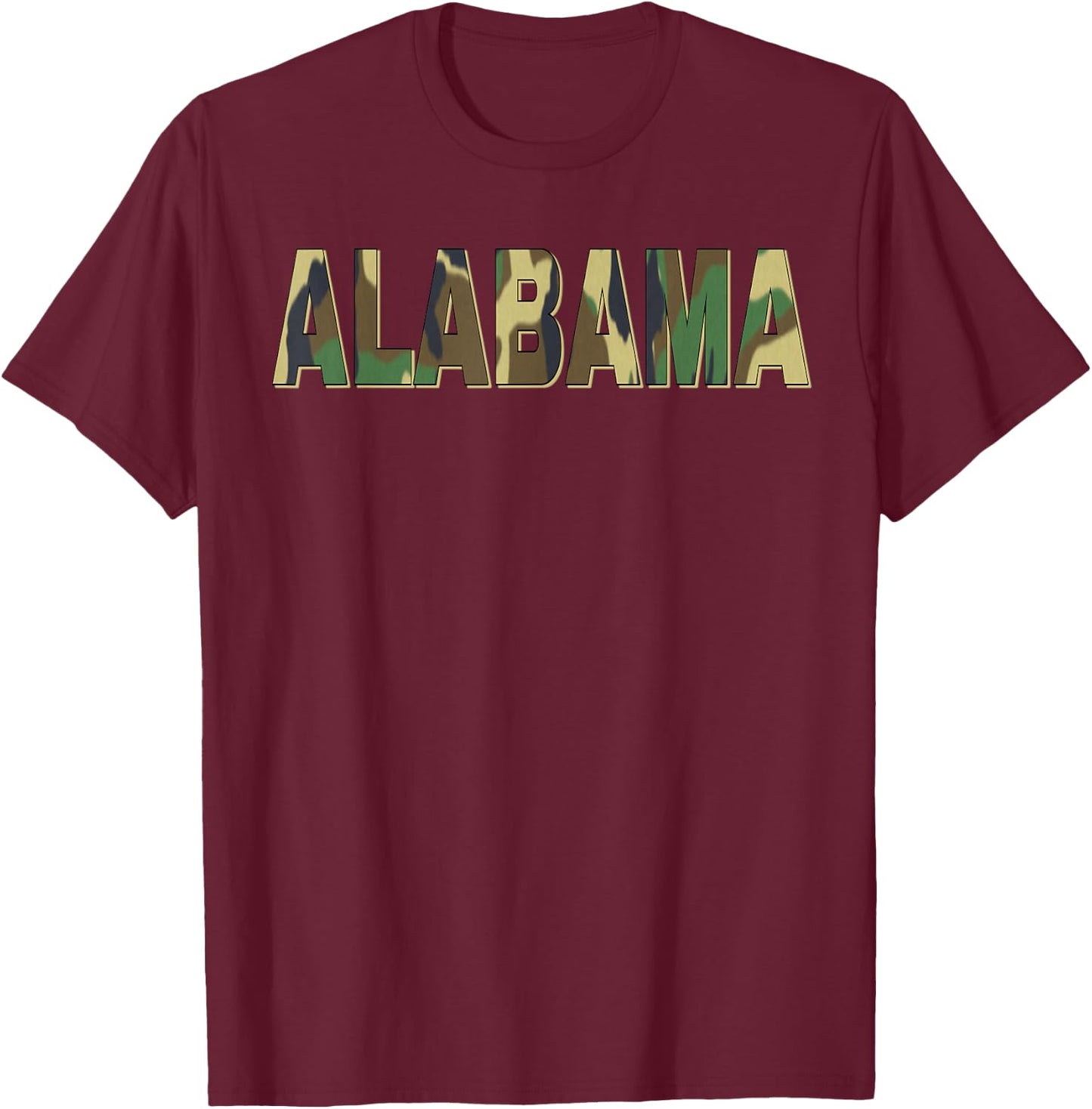 Alabama Camouflage Men Women & Kids Camo Alabama T-Shirt - T-Shirt | Maroon