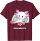 Cute Axolotl Lover Mexican Salamander Relaxolotl T-Shirt - T-Shirt | Maroon