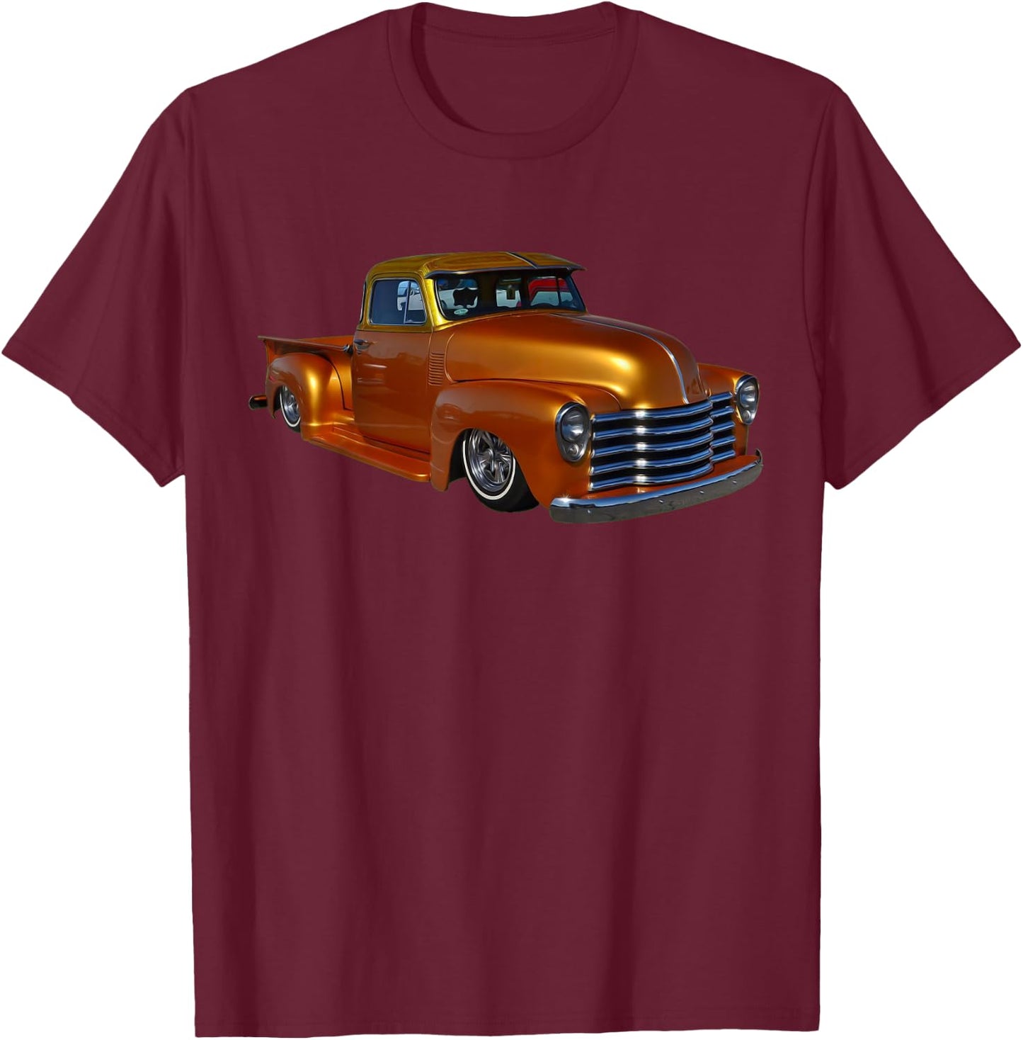1953 Step Side Truck - Low Rider Kustom Hot Rod Muscle Car T-Shirt - T-Shirt | Maroon