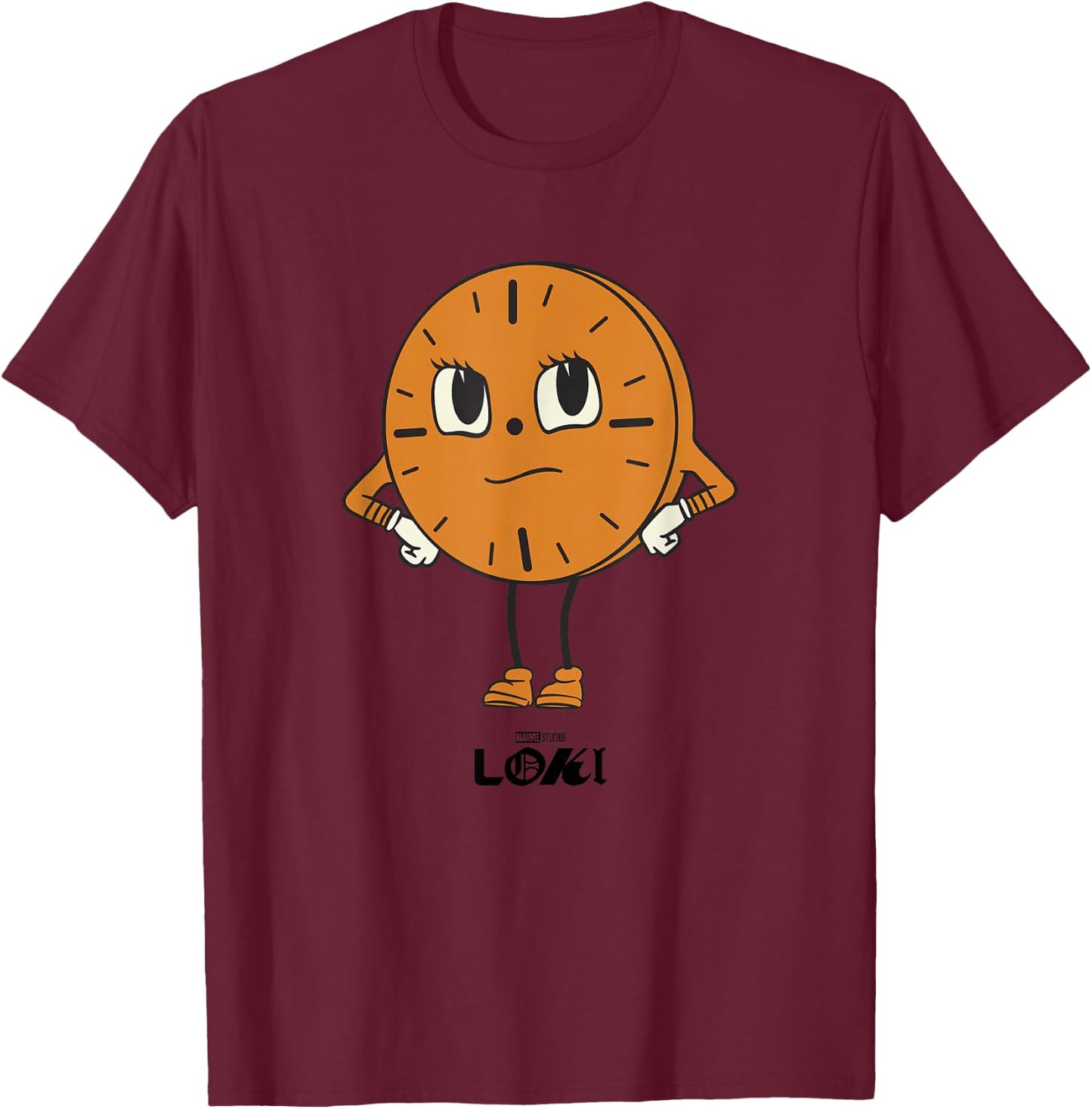 Marvel Loki Miss Minutes TVA Angry Big Face T-Shirt - T-Shirt | Maroon