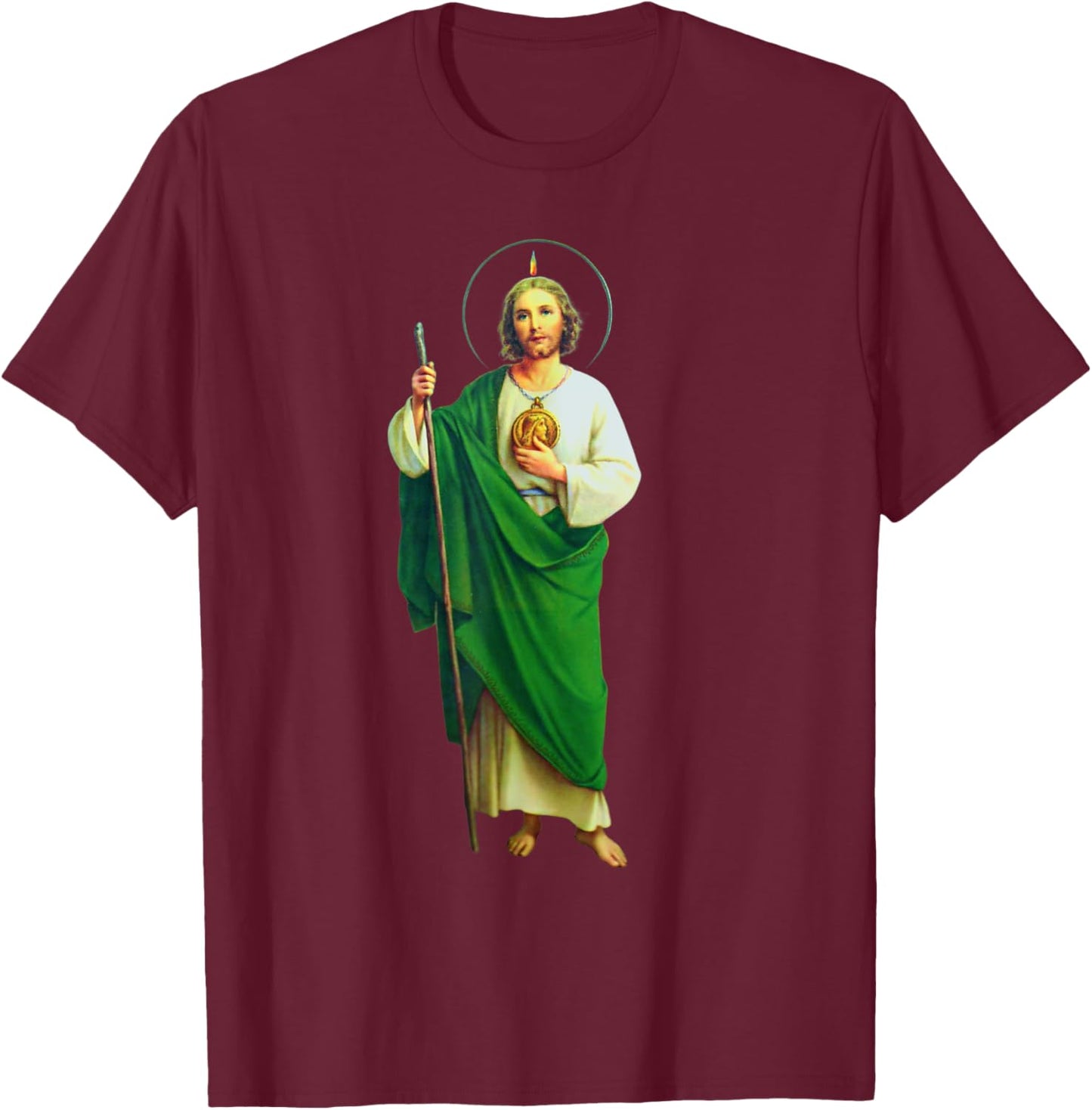 San Judas Tadeo Saint Jude Thaddeus T-Shirt - T-Shirt | Maroon